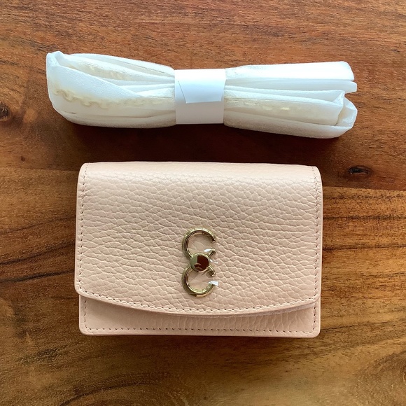 NWT Cafuné double-C cardholder with chain in blush - Picture 3 of 7